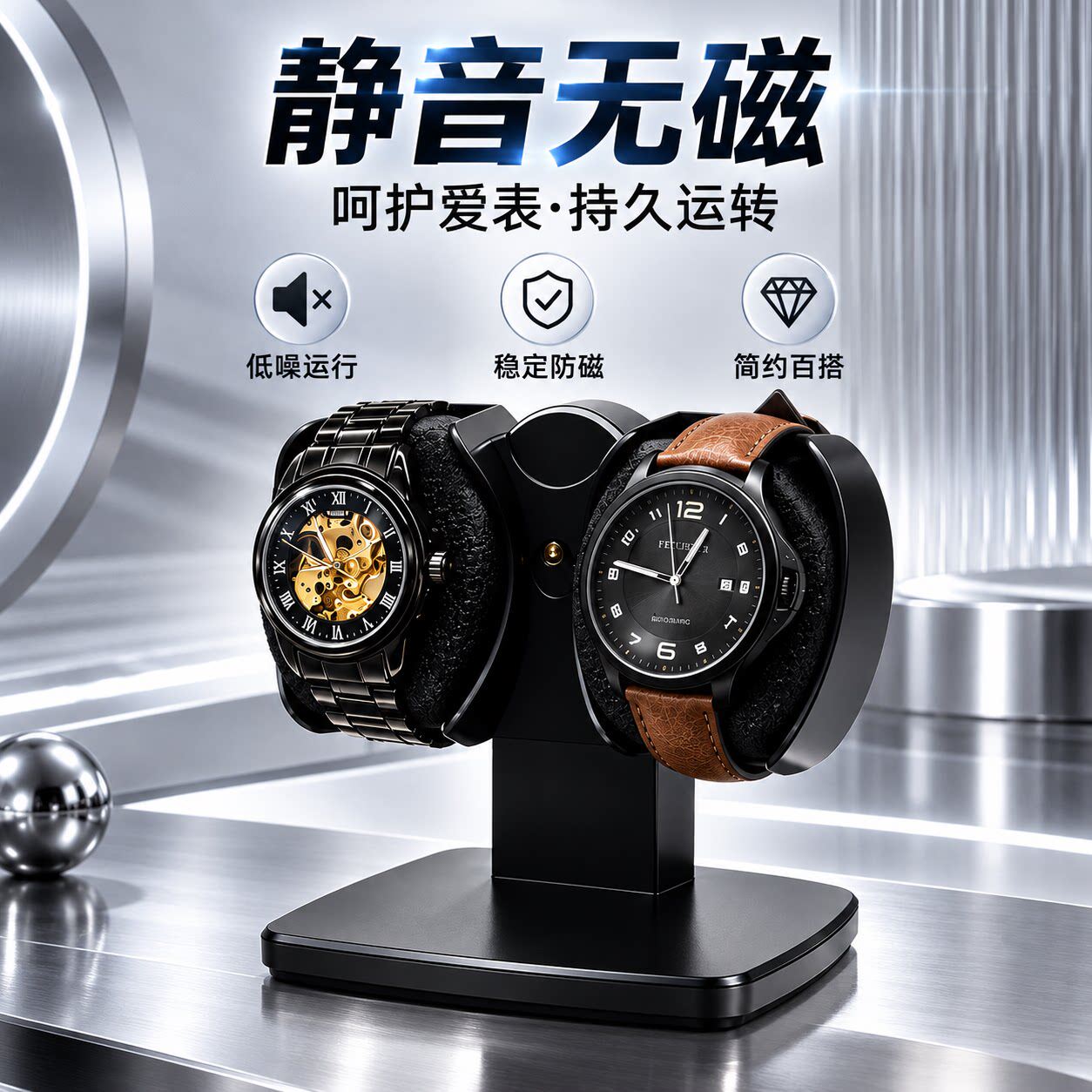 机械表摇表器双表位自摆器转表