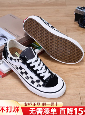 VANS范斯男女鞋2026黑白棋盘格经典休闲帆布鞋透气运动低帮板鞋女