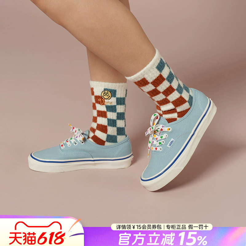 VANS范斯官方旗舰正品女鞋26夏季新款蓝色安纳海姆帆布鞋休闲鞋男