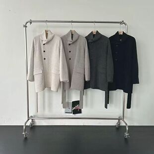 正品现货冬季韩东大门lamagie femme苏力羊驼绒腰带排扣羊绒大衣