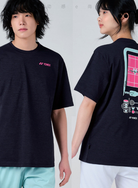 2025春夏新款YONEX尤尼克斯韩国羽毛球服短袖男女同款运动休闲T53