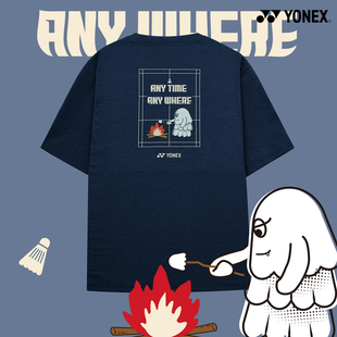 2025秋冬韩国YONEX尤尼克斯新款羽毛球服短袖男女款运动匹克球T48