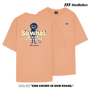 韩国2026春夏meditation新品羽毛球服短袖男女同款运动速干T恤15