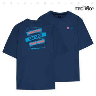 韩国2025春夏meditation新品羽毛球服短袖男女同款运动速干T恤13