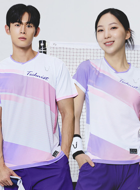2025秋冬新款Technist韩国羽毛球服男女运动速干透气短袖上衣T08