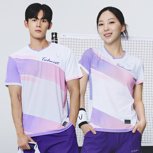 2025秋冬新款Technist韩国羽毛球服男女运动速干透气短袖上衣T08