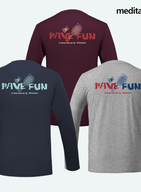 2024韩国meditation秋冬新款羽毛球服长袖男女同款运动上衣球服