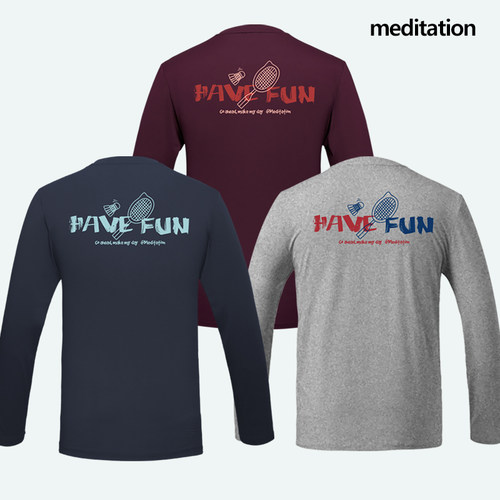 meditation秋冬新款羽毛球服长袖