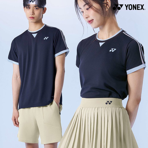 2025秋冬新款YONEX尤尼克斯韩国网球服短袖男女款透气运动上衣T4