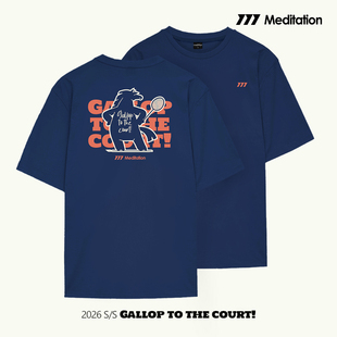 韩国2026春夏meditation新品羽毛球服短袖男女同款运动速干T上衣4
