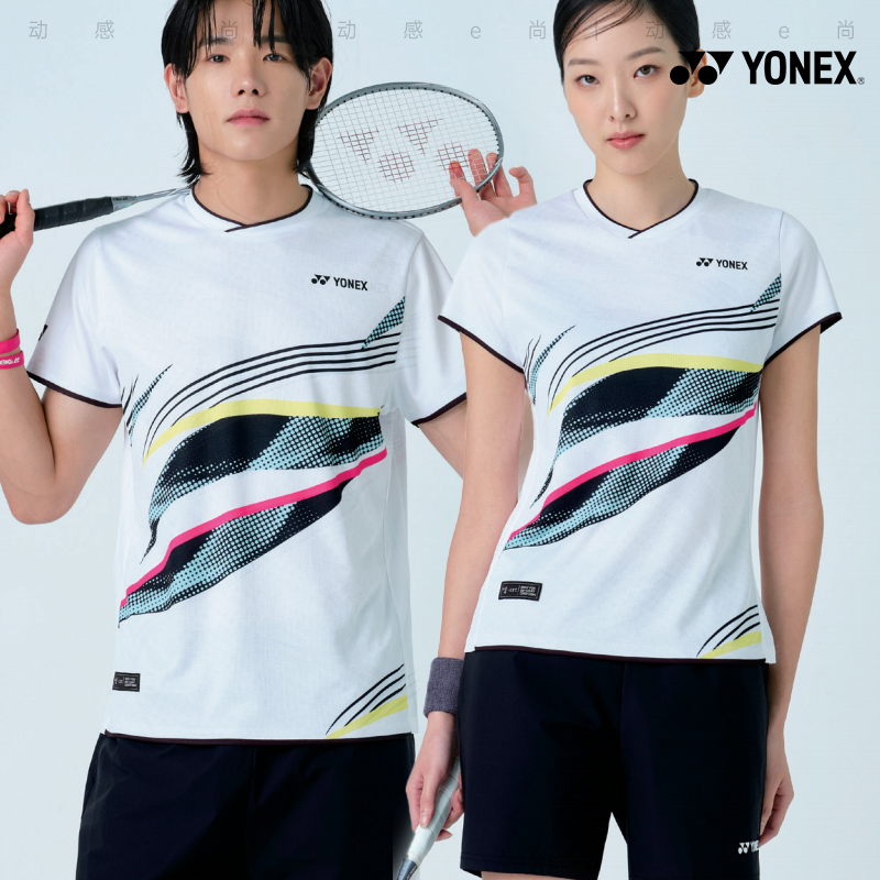 2025春夏新款YONEX尤尼克斯韩国羽毛球服短袖男女款速干运动T恤35