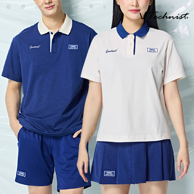 2025春夏新款韩国PGNC羽毛球服男女同款短袖透气运动上装球服POLO