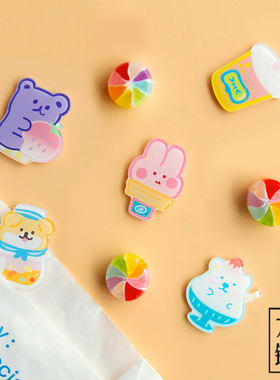 UPICK原品生活好朋友冰室可爱动物别针胸针亚克力徽章包袋装饰