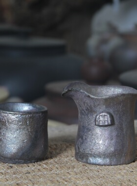 手捏云南建水紫陶公道杯 全手工茶海红泥柴烧分茶器公杯 篱囿陶舍