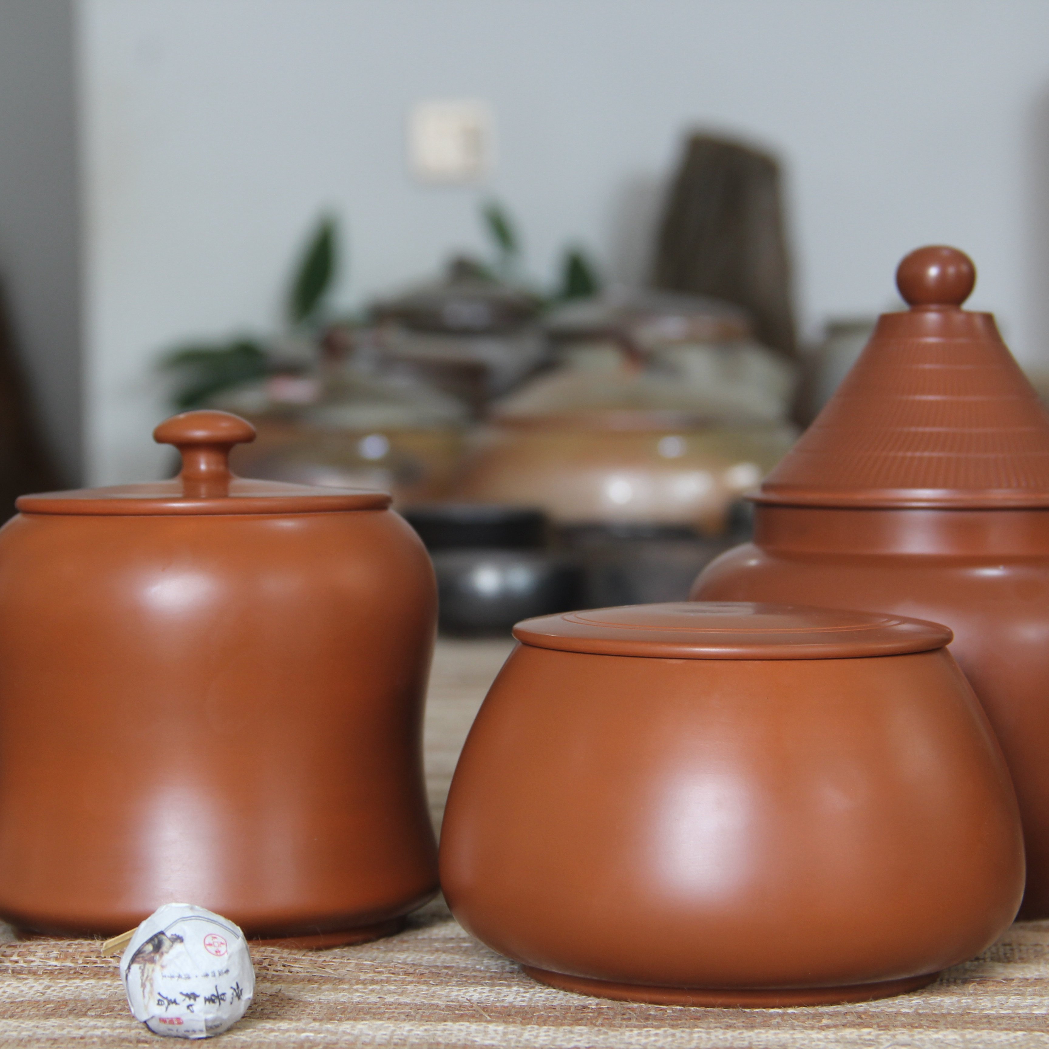 小号60克散茶罐 建水紫陶素雅密封防潮茶叶罐 原矿泥料便携小罐