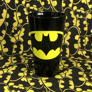 美国进口蝙蝠侠BATMAN标志黑色玻璃杯水杯礼物正义联盟周边杯子潮