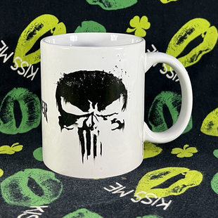 美国进口漫威MARVEL罚叔惩罚者制裁者标志陶瓷杯马克杯咖啡杯子