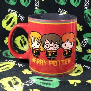 美国进口HarryPotter哈利波特卡通版赫敏罗恩可爱陶瓷水杯马克杯