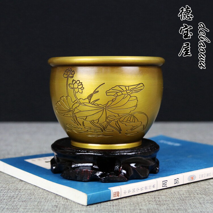 黄铜复古招财风水办公室烟灰缸