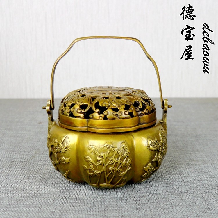 铜香炉铜暖手炉碳铜暖炉熏香炉香薰汤婆子仿古铜香薰炉香暖炉取暖