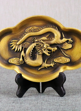 风水黄铜浮雕工艺品文房摆件