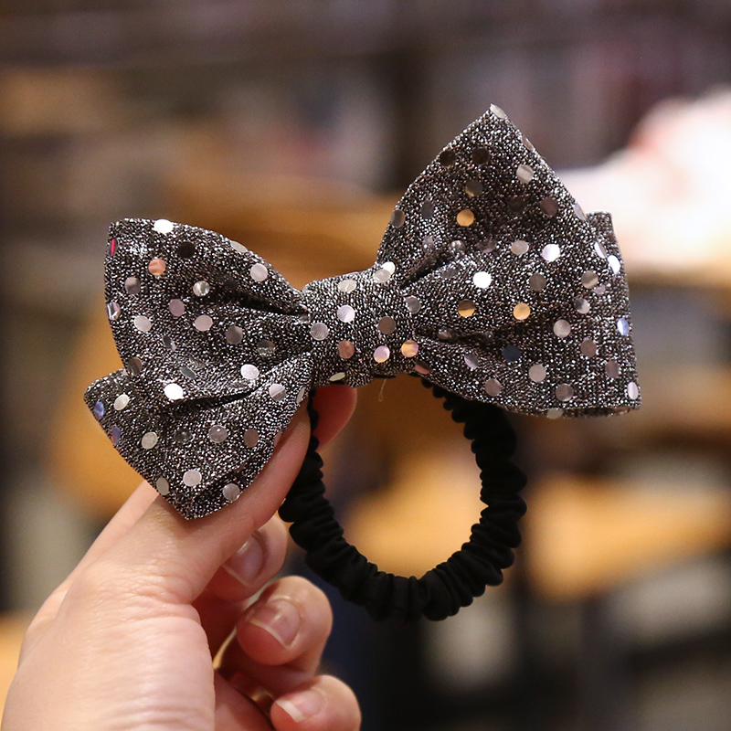 儿童发夹轻奢风发饰女孩闪闪蝴蝶结发卡皮筋头绳小女孩公主头饰