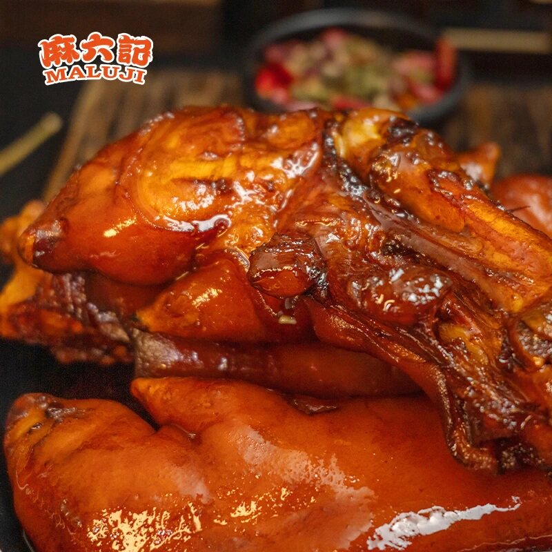 麻六记麻辣猪蹄香辣五香即食猪肉零食图片