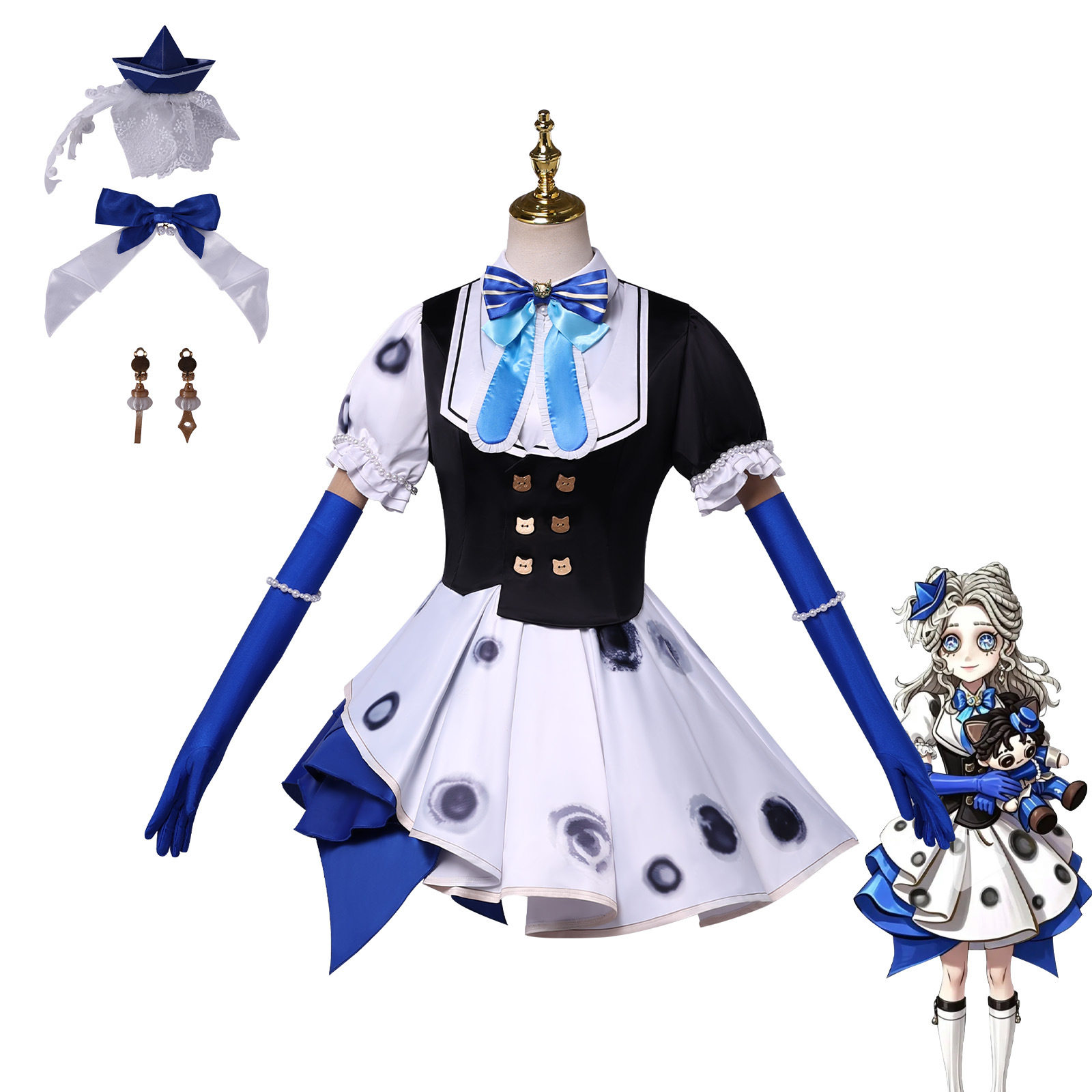 第五人格 cos服小女孩小诗人默剧艺人cosplay二次元动漫角色C服女图片