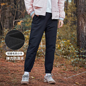 拓路者女士户外束脚徒步裤 子休闲软壳裤 爬山登山裤 运动防水防风裤