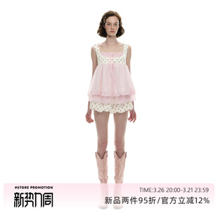 可爱doll感花苞背心上衣波点短裙套装 Romance Nanci3.26日20点