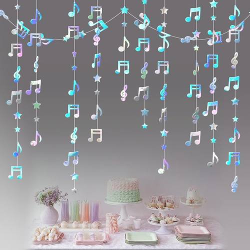 幼儿园音乐教室墙壁吊饰音符拉花