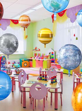 幼儿园走廊吊饰星球火箭灯笼挂饰