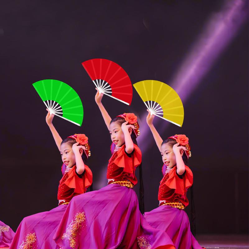 千点墨扇小折扇21cm6寸小学生儿童舞蹈扇单手甩扇功夫扇古风响扇