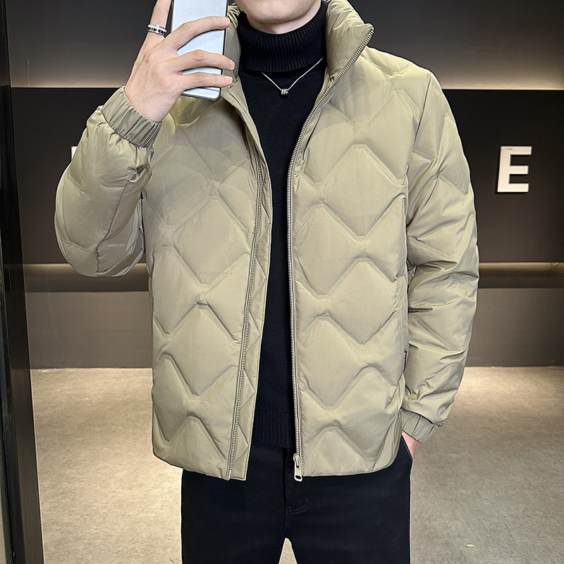 男士秋冬短款立领羽绒服轻薄保暖外套时尚韩版潮流休闲男装7782