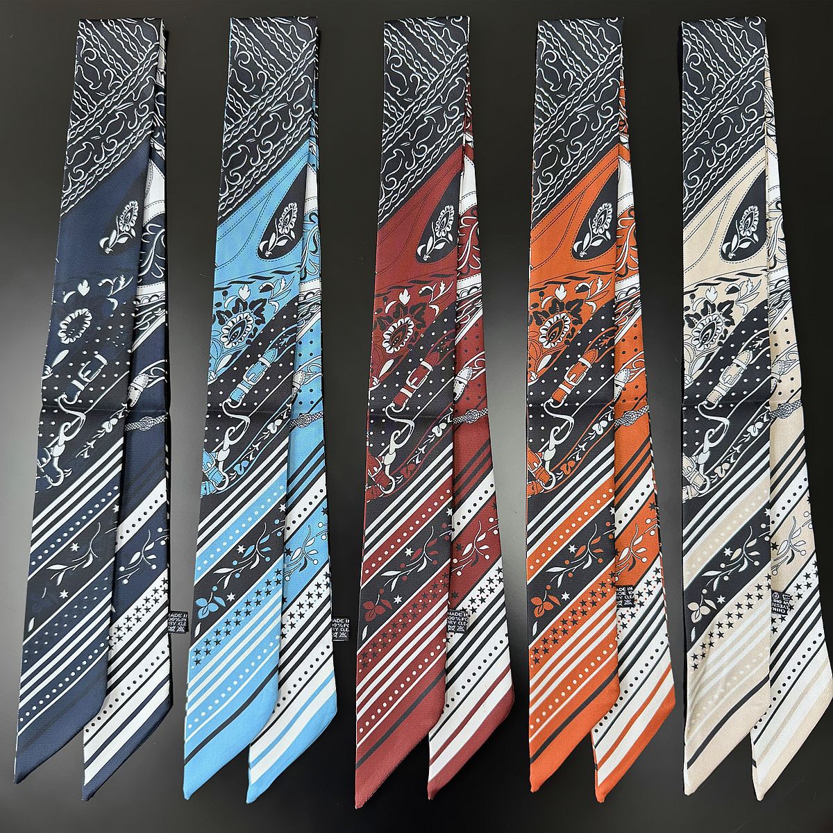 韩版春季女士斜纹绸装饰飘带缠绑包包手柄丝带皮带链条丝巾小领巾