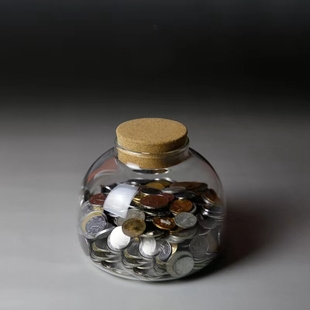 透明储钱罐可存可取玻璃款存钱罐硬币纸币成人储蓄罐简约家用摆件