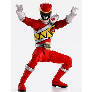 万代 SHF 真骨雕制法 兽电战队 强龙红 獠牙之勇者 可动手办