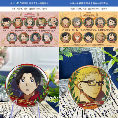 日本正版 SOL 排球少年 圣诞花环系列 乌野徽章吧唧盲抽 周边谷子