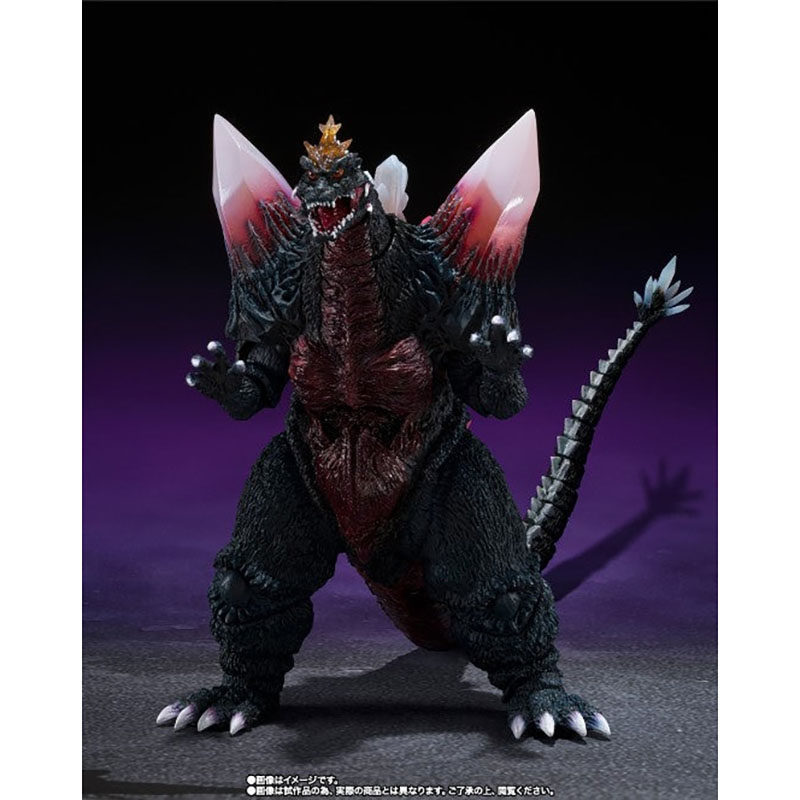 万代 shm魂限 太空哥斯拉 福冈决战ver怪兽 可动手办