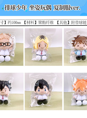 有货 正版Proof 排球少年 夏服ver. 坐姿毛绒玩偶公仔 挂件