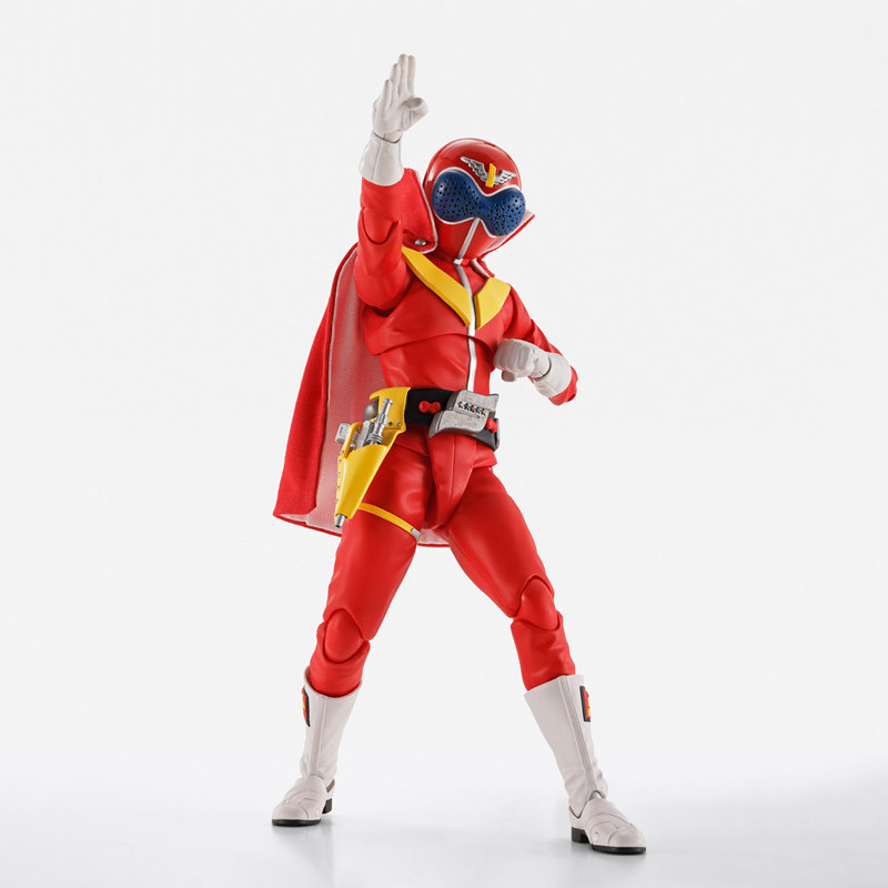 有货 万代SHF 真骨雕 赤连者 秘密战队五连者 战队50周年可动手办图片