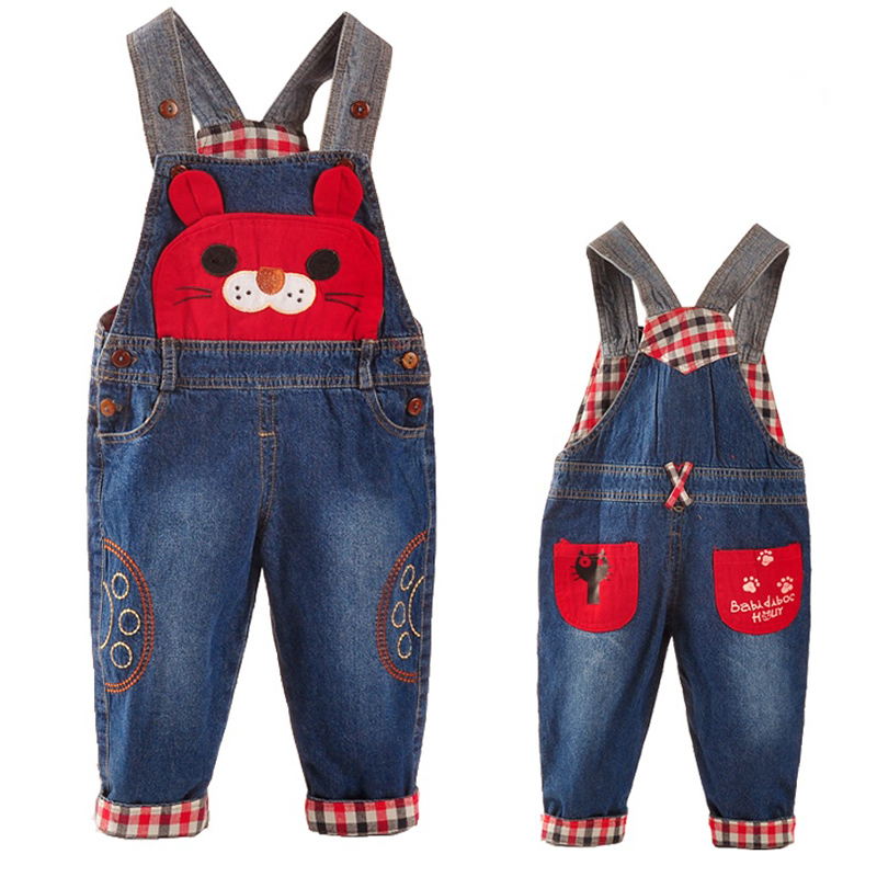 宝宝牛仔背带裤春秋男童女童装婴儿小孩长裤子1-2-3岁连体衣服潮