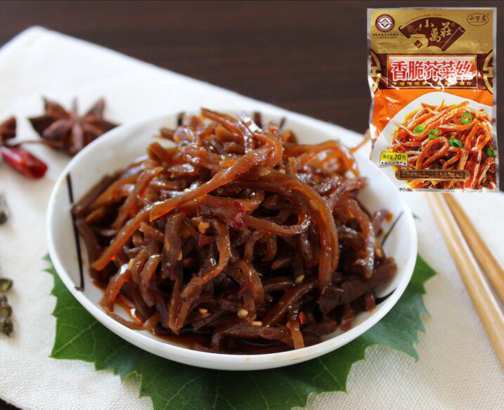 东北特产吉林敦化小万庄香脆芥菜丝 酱菜下饭菜70克，拍10袋包邮