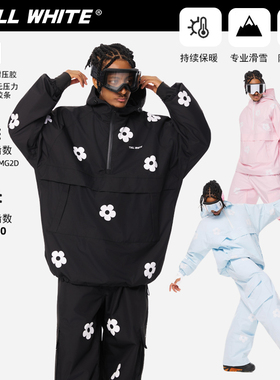 CHILLWHITE26新款滑雪服专业套装花朵防水单板女双板可爱清新户外