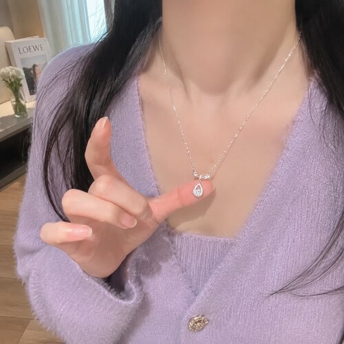 水滴满钻轻奢优雅不掉色锁项链