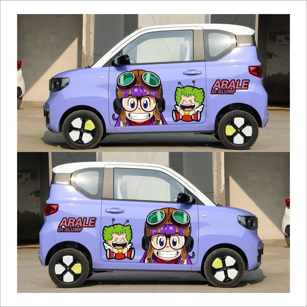 阿拉蕾车贴可爱卡通车身拉花汽车划痕遮挡贴纸定制车饰装饰拉花贴