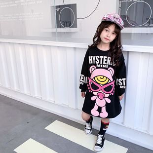 女童加绒加厚卫衣2025春秋冬季新款亲子装母女装洋气中长款连衣裙