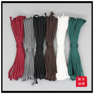 1/1.2/1.5mm文玩可烧结包芯棉绳 手工棉线diy手链编织绳