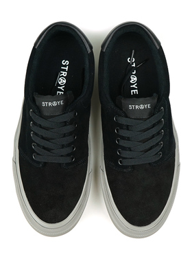 STRAYE翻毛皮水泥灰复刻FAIRFAX耐磨避震黑色专业滑板鞋运动长板