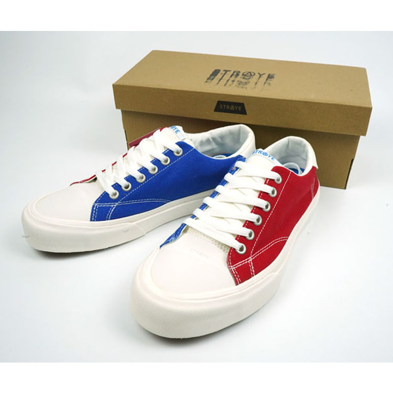 straye休闲风机器猫红蓝双色板鞋